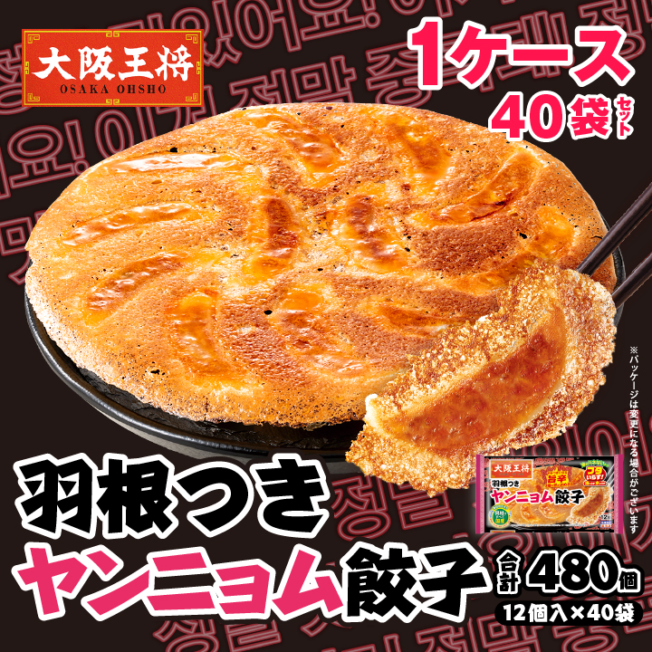 羽根つきヤンニョム餃子1ケース40袋セット　※同梱不可 ※ケース出荷